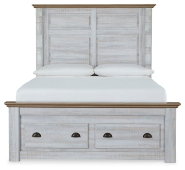 Haven Bay Queen Panel Storage Bed with Mirrored Dresser, Chest and 2 Nightstands - MyWaynesHome #