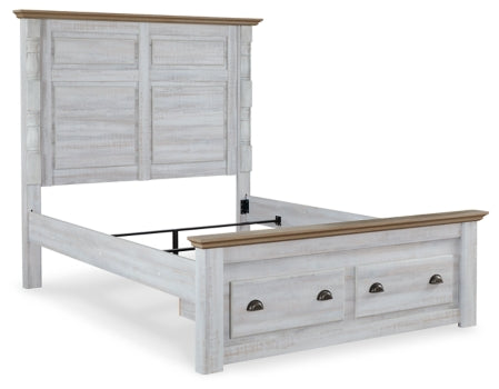 Haven Bay Queen Panel Storage Bed with Mirrored Dresser, Chest and 2 Nightstands - MyWaynesHome #