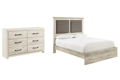 Cambeck Queen Upholstered Panel Bed with Dresser - MyWaynesHome #