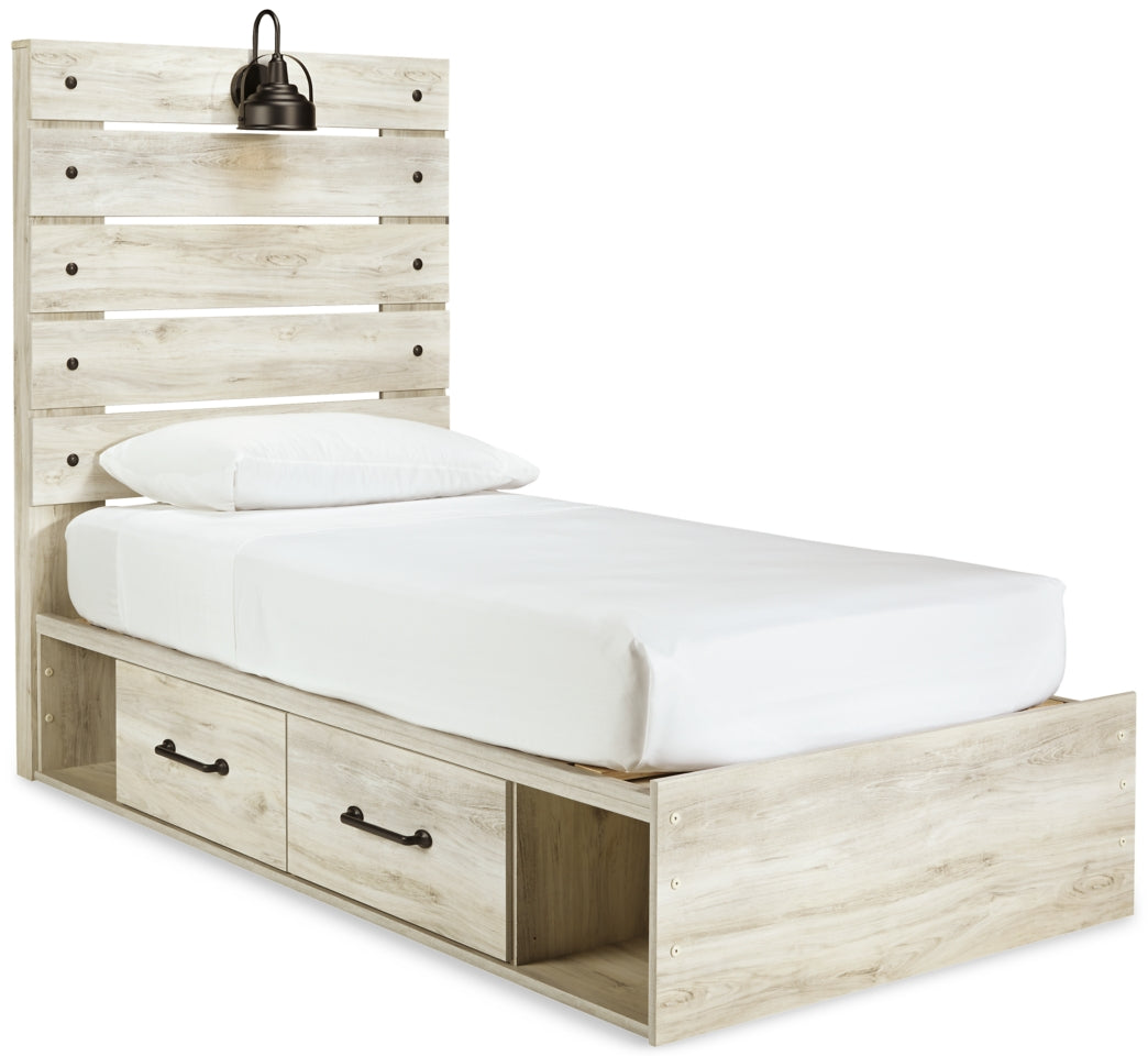 Cambeck Twin Panel Bed with 4 Storage Drawers with Dresser - MyWaynesHome #