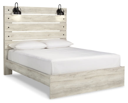 Cambeck King Panel Bed with Mirrored Dresser and Chest - MyWaynesHome #
