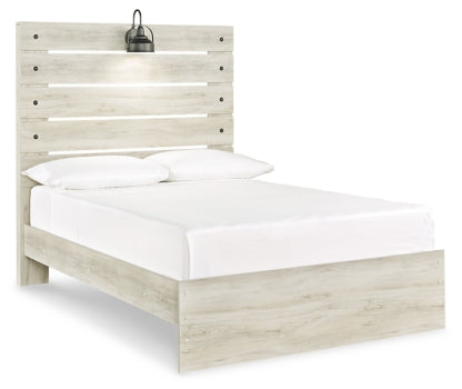 Cambeck King Panel Bed with Mirrored Dresser and Chest - MyWaynesHome #