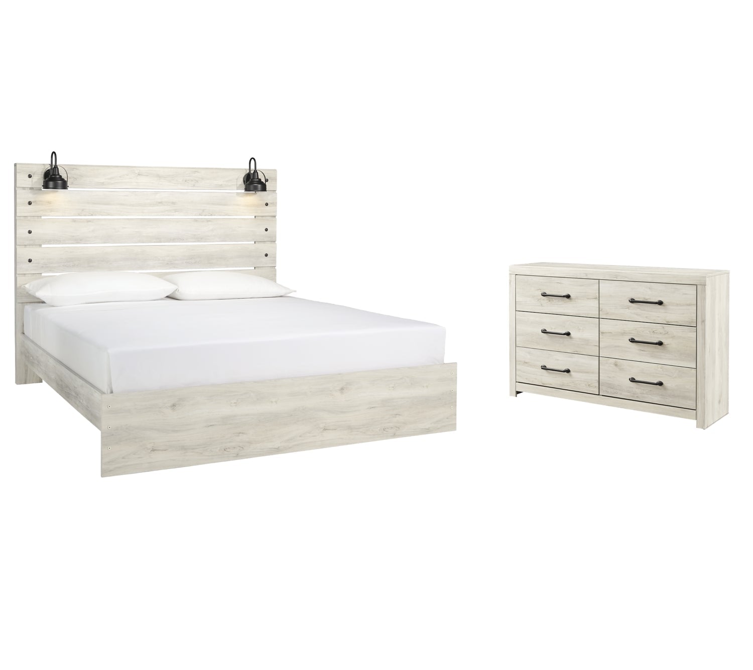 Cambeck King Panel Bed with Dresser - MyWaynesHome #