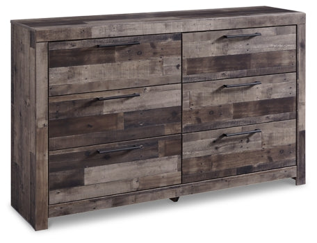 Derekson King Panel Bed with 6 Storage Drawers with Dresser