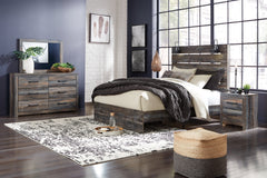 Drystan Full Panel Bed with Mirrored Dresser, Chest and 2 Nightstands - MyWaynesHome #