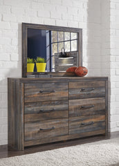 Drystan King Panel Headboard Bed with Mirrored Dresser - MyWaynesHome #