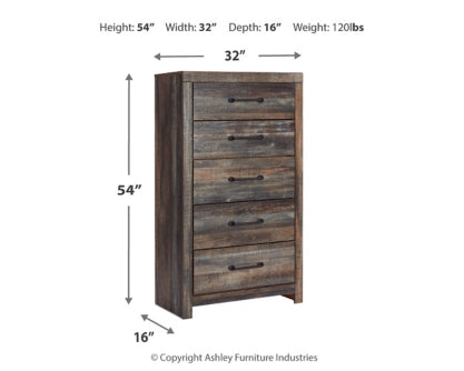 Drystan Full Panel Bed with Mirrored Dresser, Chest and 2 Nightstands - MyWaynesHome #
