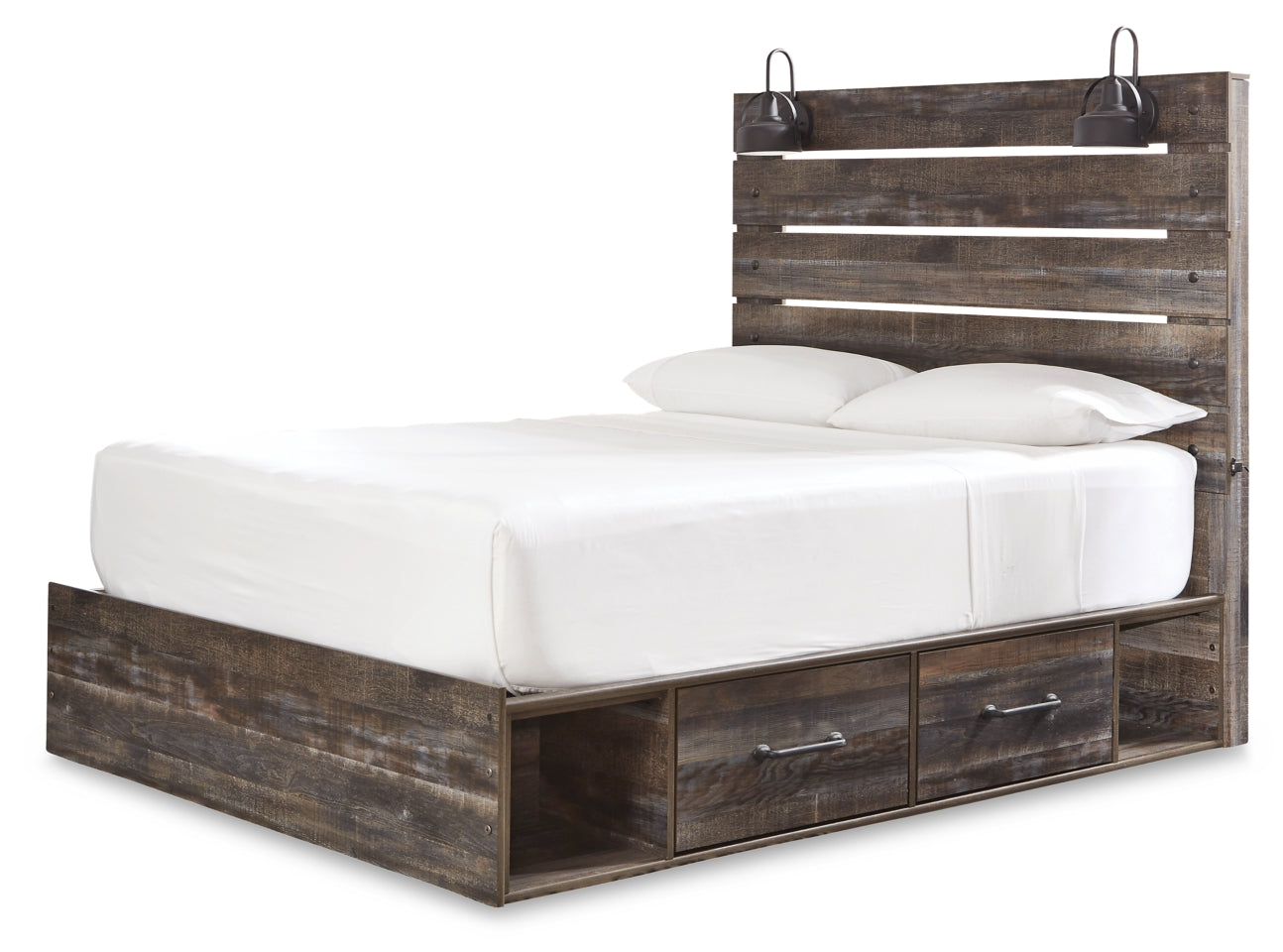 Drystan Queen Panel Bed with 4 Storage Drawers with Dresser - MyWaynesHome #