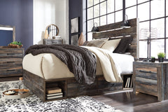 Drystan Twin Panel Bed with 2 Storage Drawers with Mirrored Dresser, Chest and 2 Nightstands - MyWaynesHome #