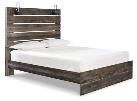 Drystan Full Panel Bed with Mirrored Dresser, Chest and 2 Nightstands - MyWaynesHome #