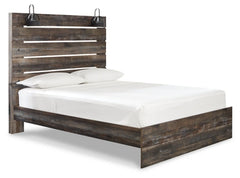Drystan Full Panel Bed with Mirrored Dresser, Chest and 2 Nightstands - MyWaynesHome #