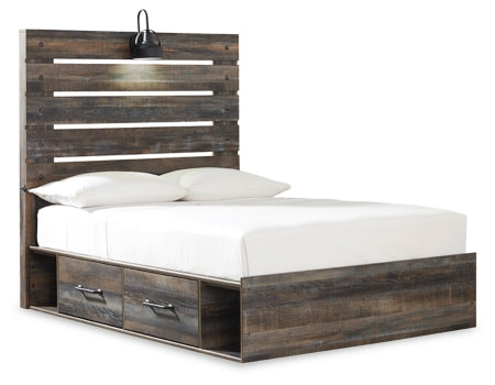 Drystan Queen Panel Bed with 4 Storage Drawers with Dresser - MyWaynesHome #