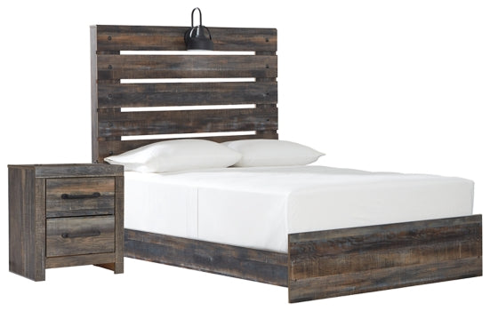 Drystan Twin Panel Bed with Nightstand - MyWaynesHome #