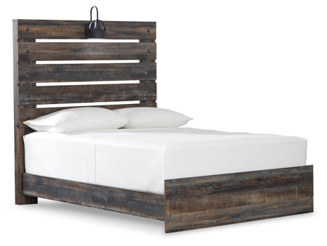 Drystan Full Panel Bed with Mirrored Dresser, Chest and 2 Nightstands - MyWaynesHome #