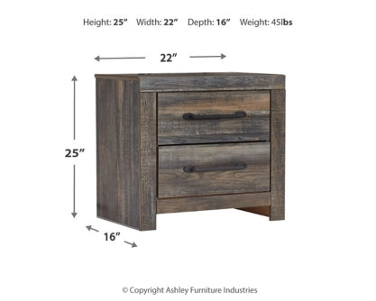 Drystan Twin Panel Bed with 2 Storage Drawers with Mirrored Dresser, Chest and 2 Nightstands - MyWaynesHome #