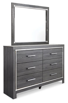 Lodanna Queen Panel Bed with 2 Storage Drawers with Mirrored Dresser and Nightstand - MyWaynesHome #