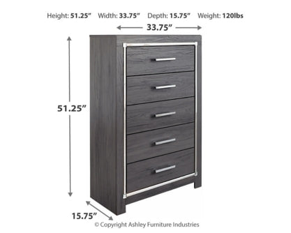 Lodanna Queen Panel Bed with 2 Storage Drawers with Mirrored Dresser, Chest and 2 Nightstands - PKG003605