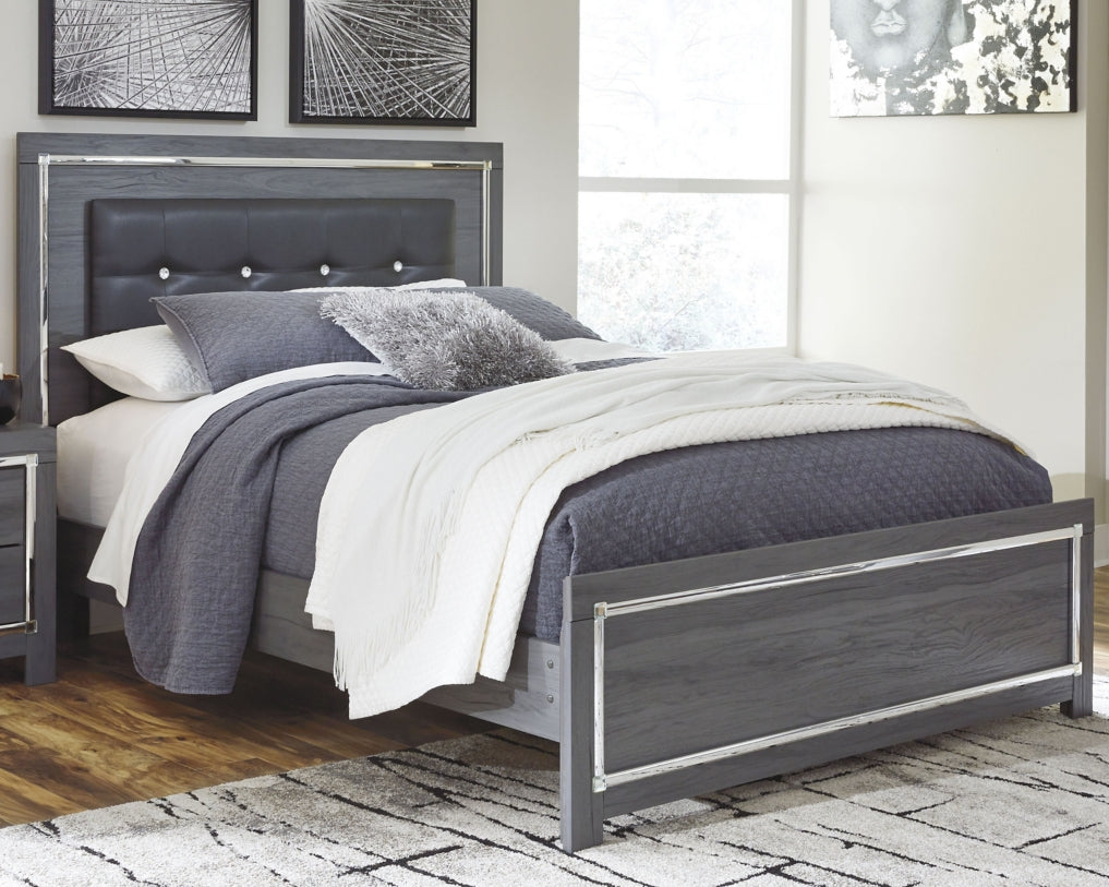 Lodanna Queen Panel Bed with Mirrored Dresser and Nightstand - MyWaynesHome #