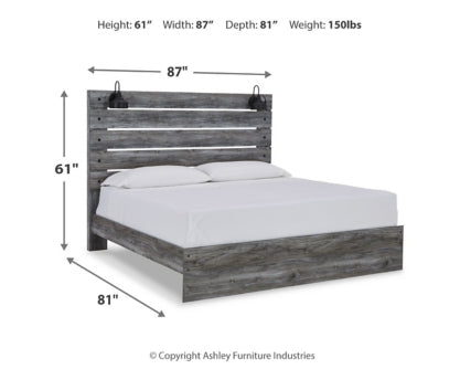 Baystorm King Panel Bed with Mirrored Dresser, Chest and Nightstand - MyWaynesHome #