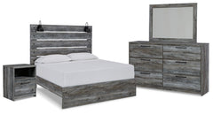 Baystorm Queen Panel Bed with Mirrored Dresser and Nightstand - MyWaynesHome #