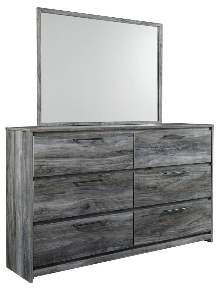 Baystorm Twin Panel Headboard with Mirrored Dresser and Nightstand - MyWaynesHome #