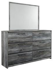 Baystorm Twin Panel Headboard with Mirrored Dresser and Nightstand - MyWaynesHome #