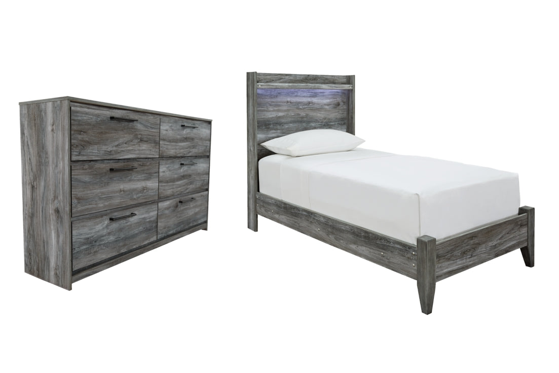 Baystorm Twin Panel Bed with Dresser - MyWaynesHome #