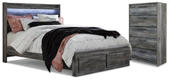 Baystorm King Panel Bed with 2 Storage Drawers and Chest - MyWaynesHome #