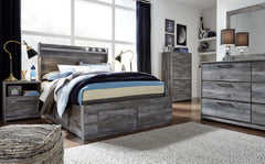 Baystorm Full Panel Bed with 4 Storage Drawers - MyWaynesHome #