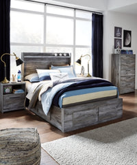 Baystorm Full Panel Bed with 4 Storage Drawers - MyWaynesHome #