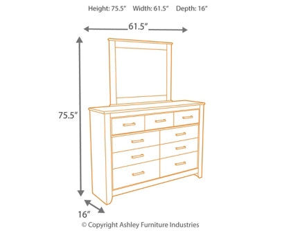 Zelen Queen Panel Headboard with Mirrored Dresser and Nightstand - MyWaynesHome #