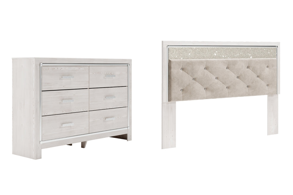 Altyra King Panel Headboard Bed with Dresser - MyWaynesHome #