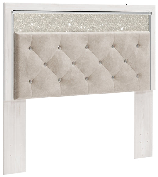 Altyra Queen Panel Headboard Bed with Mirrored Dresser and Chest - MyWaynesHome #