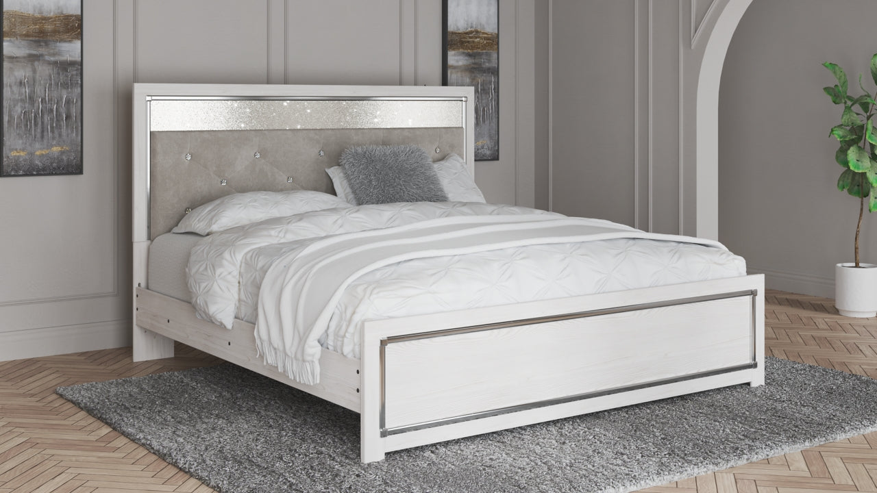 Altyra King Panel Headboard Bed with Dresser - MyWaynesHome #