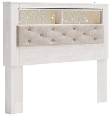 Altyra Queen Upholstered Panel Bookcase Headboard - MyWaynesHome #