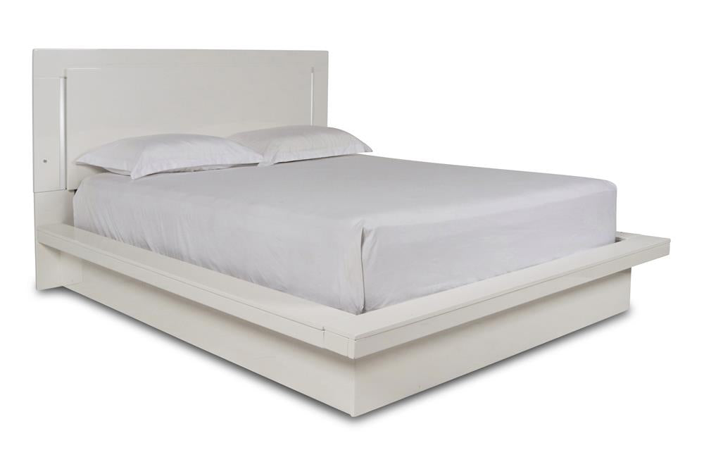 SAPPHIRE 6/6 EK LIGHTED HEADBOARD-WHITE - MyWaynesHome #