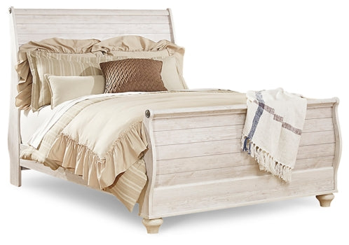 Willowton Queen Sleigh Bed - MyWaynesHome #