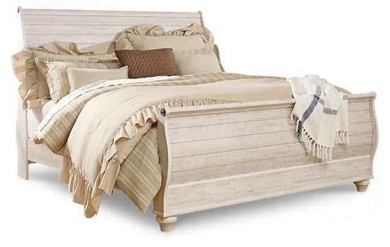 Willowton Queen Sleigh Bed - MyWaynesHome #