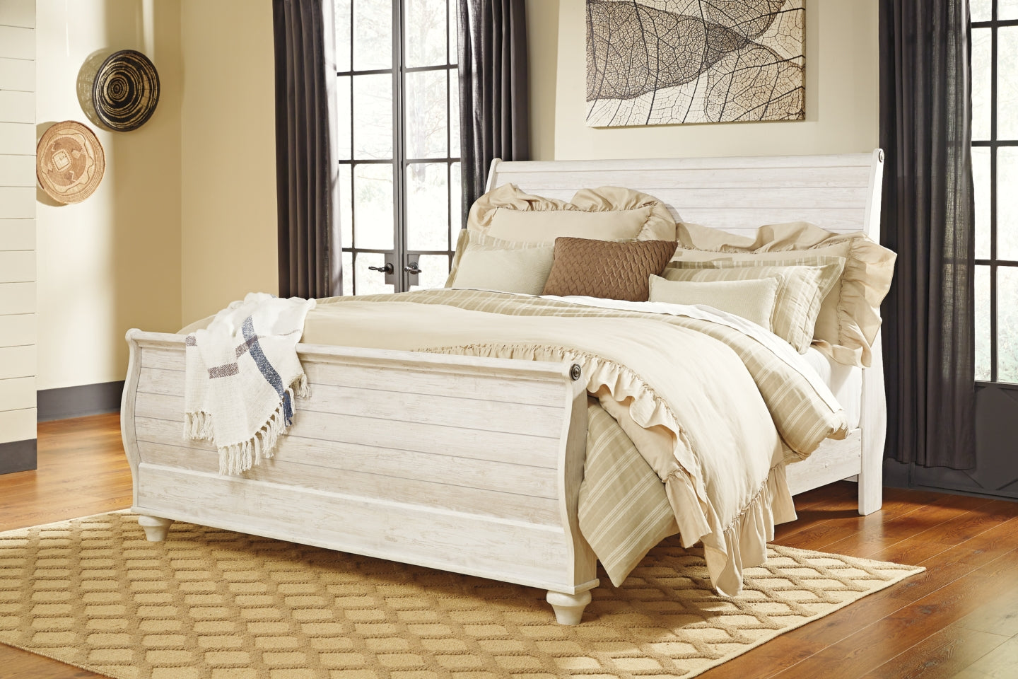 Willowton Queen Sleigh Bed - MyWaynesHome #