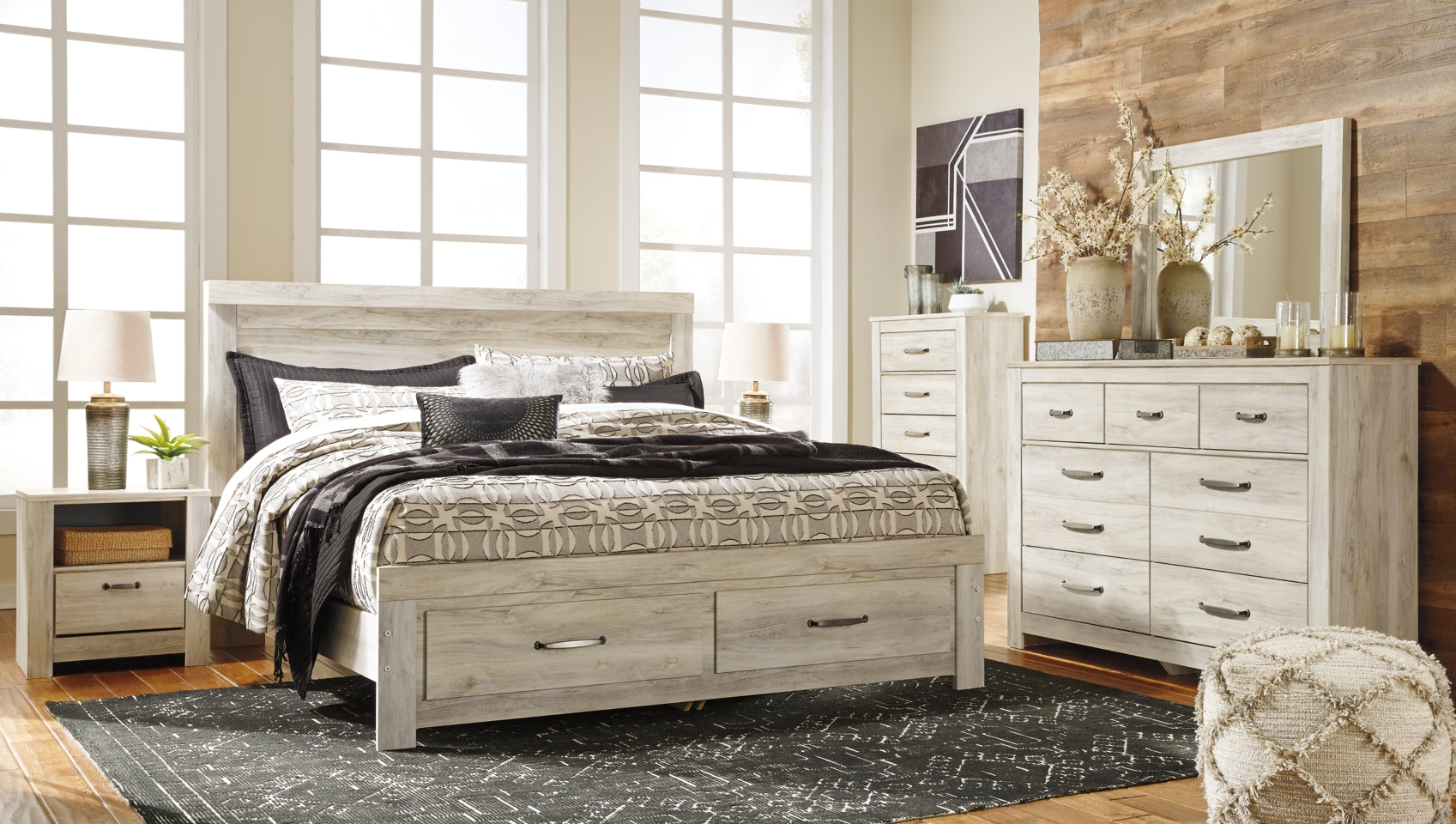 Bellaby Queen Platform Bed with 2 Storage Drawers - MyWaynesHome #