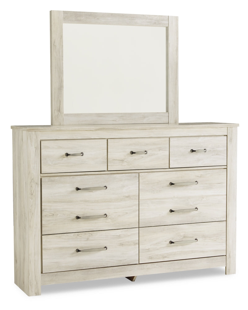 Bellaby Queen Panel Headboard Bed with Mirrored Dresser and Chest - MyWaynesHome #