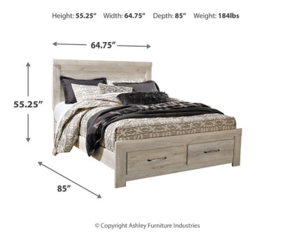 Bellaby Queen Platform Bed with 2 Storage Drawers - MyWaynesHome #