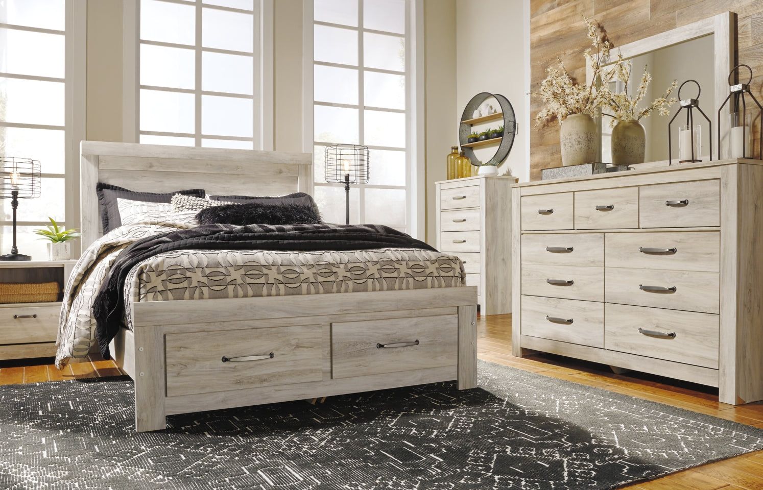 Bellaby Queen Platform Bed with 2 Storage Drawers - MyWaynesHome #