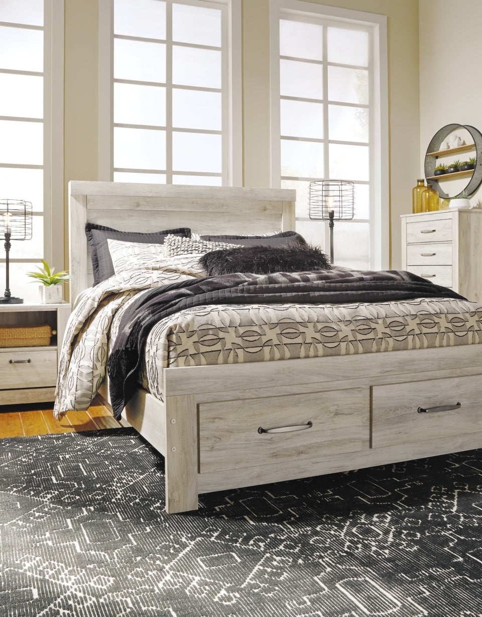 Bellaby Queen Platform Bed with 2 Storage Drawers - MyWaynesHome #