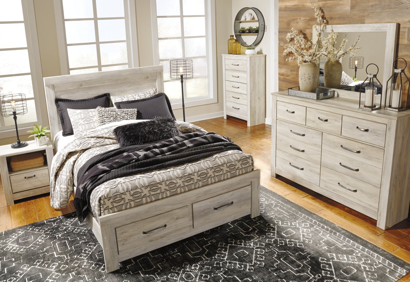 Bellaby Queen Platform Bed with 2 Storage Drawers - MyWaynesHome #