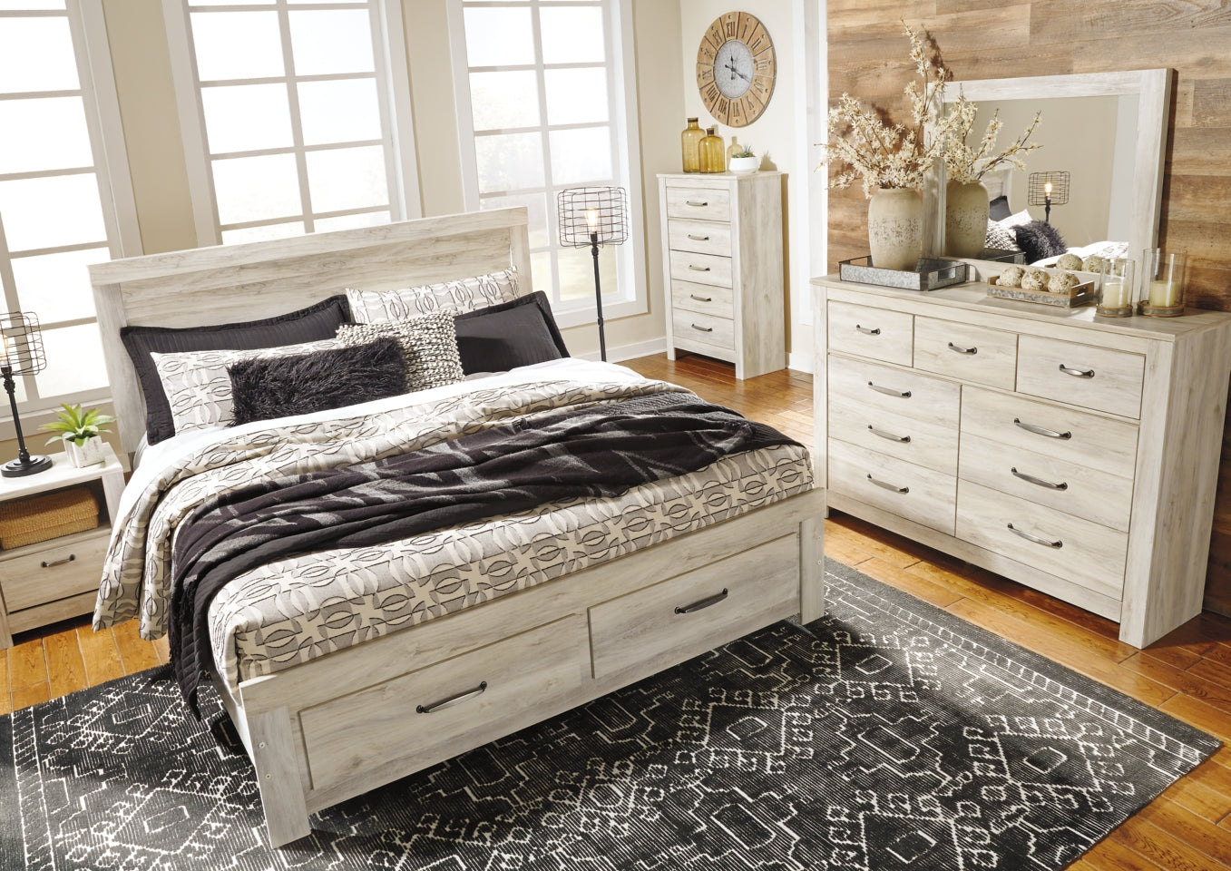 Bellaby Queen Platform Bed with 2 Storage Drawers - MyWaynesHome #