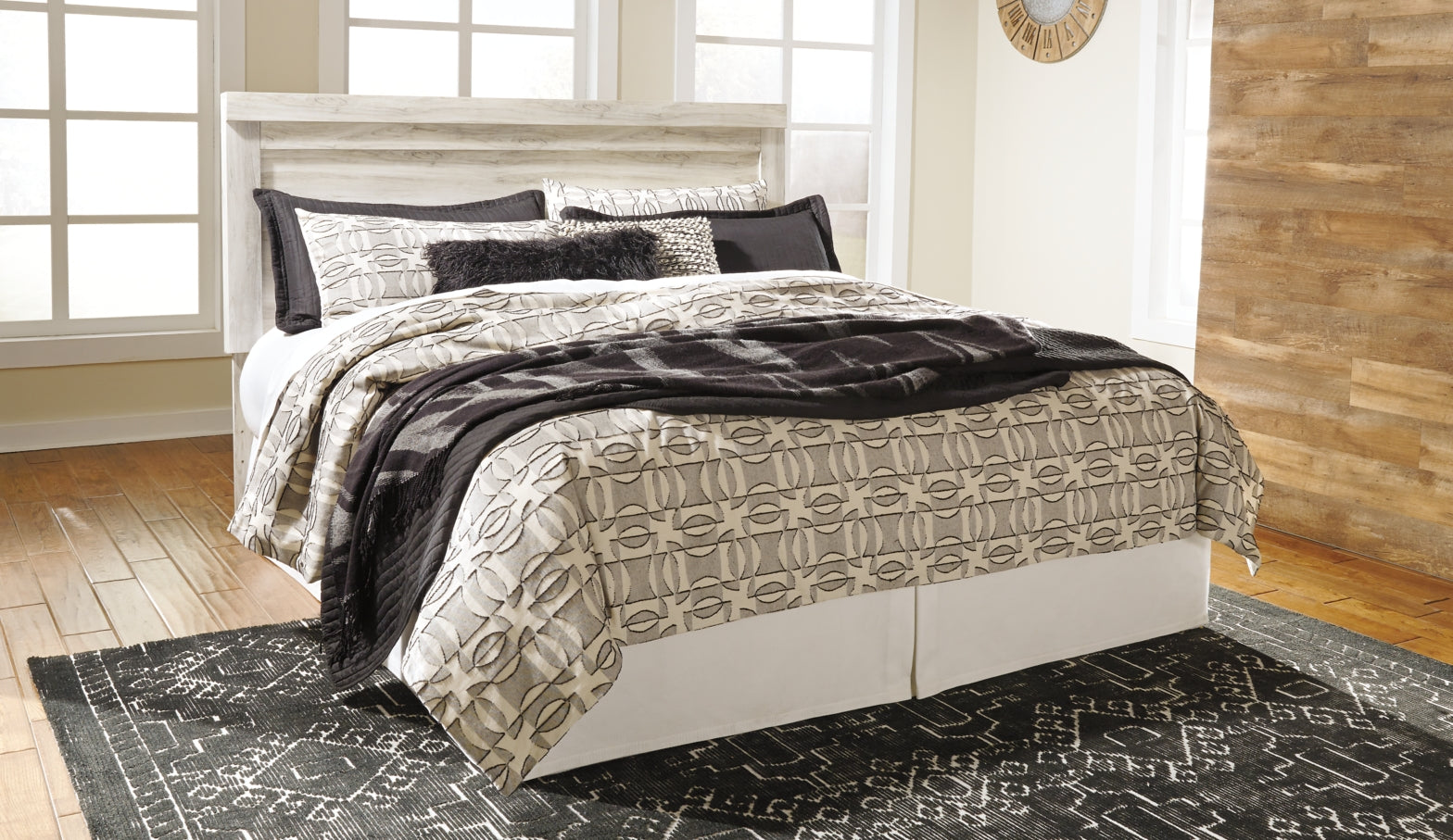 Bellaby Queen Panel Headboard Bed with Mirrored Dresser and 2 Nightstands - MyWaynesHome #