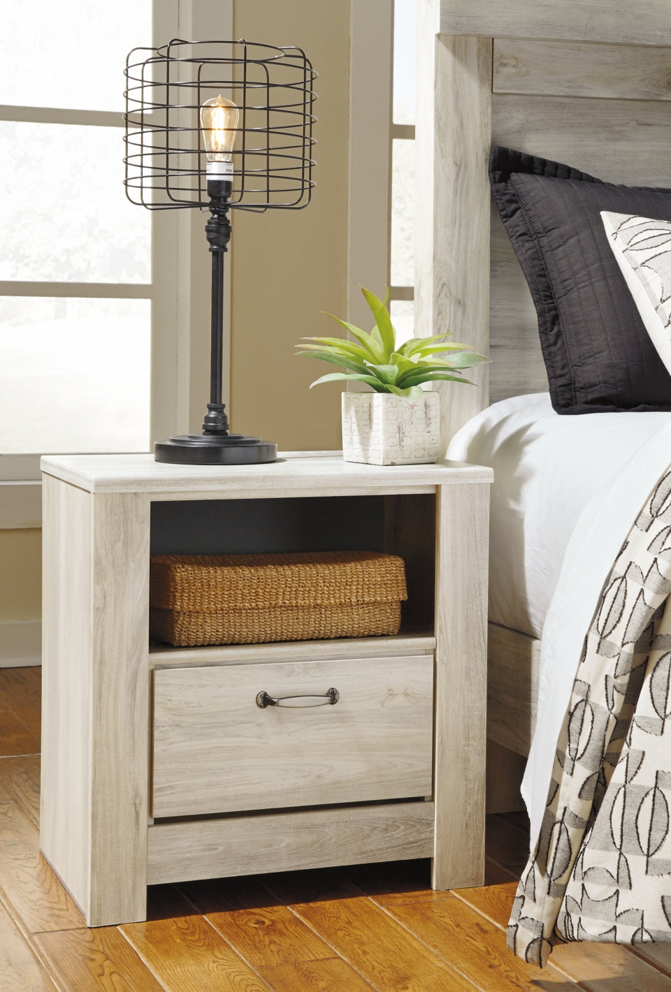 Bellaby Queen Panel Headboard Bed with Mirrored Dresser and 2 Nightstands - MyWaynesHome #