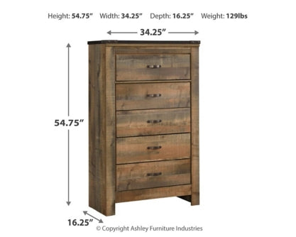 Trinell Queen Panel Headboard with Dresser, Chest and Nightstand - MyWaynesHome #