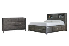 Caitbrook Queen Storage Bed with 8 Storage Drawers with Dresser - MyWaynesHome #